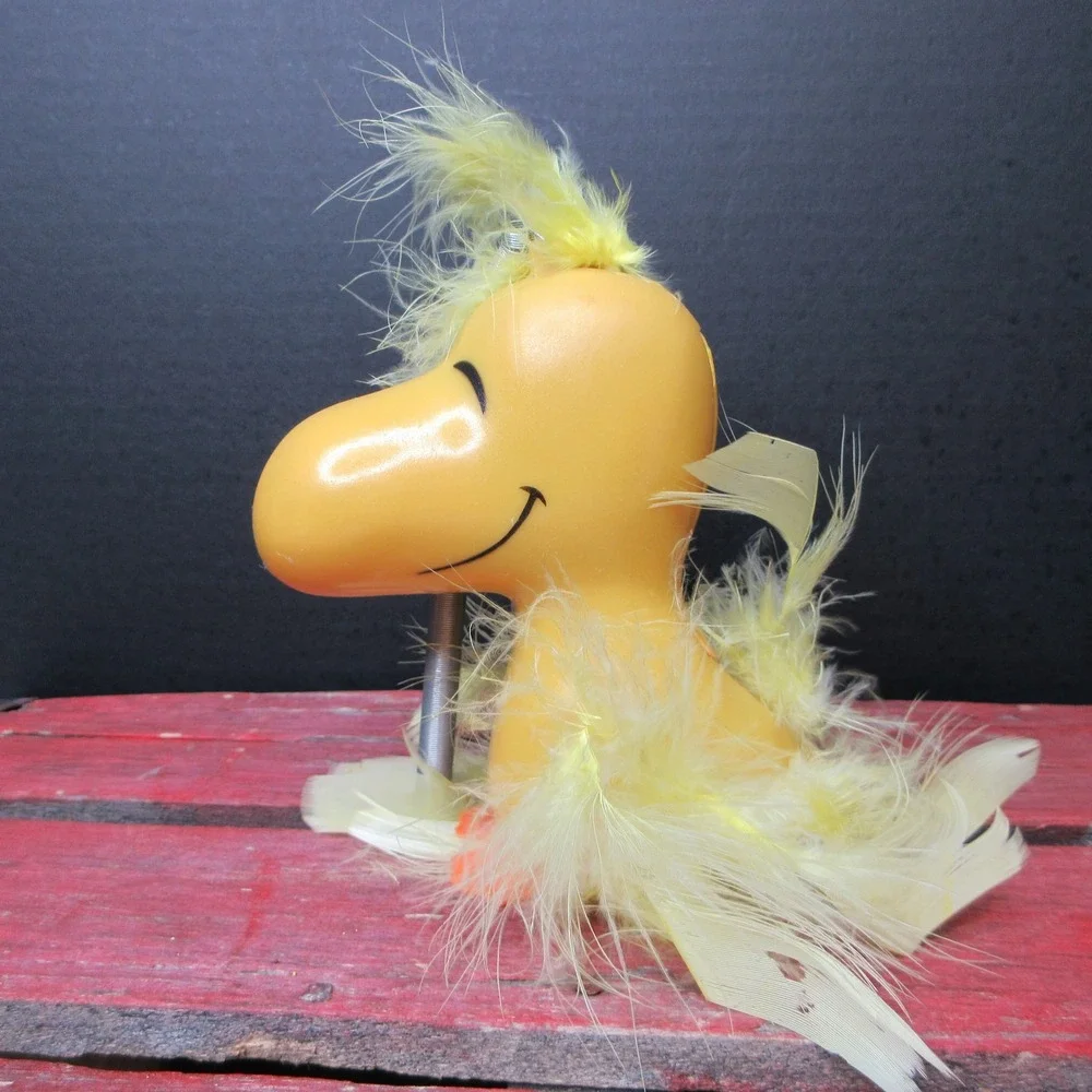 Vintage 1972 Peanuts Woodstock Bobble Head Spring Action Figure Hong Kong United
